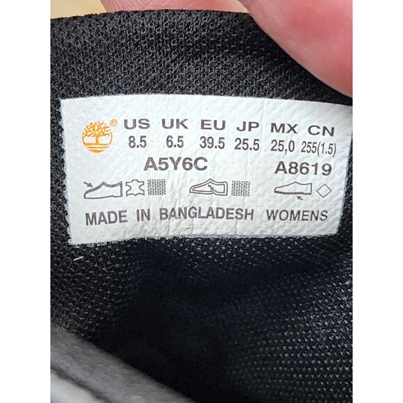 Timberland ALLINGTON HEIGHTS 6" Boots BLACK NUBUCK Women's Size 8.5 A5Y6C - Picture 10 of 10